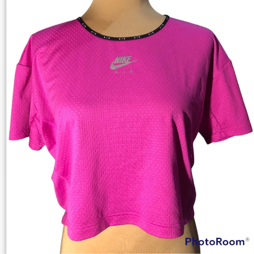 Nike air pink boxy crop top